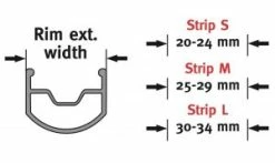 Kit Tubeless Effetto Mariposa - 20-24mm / 25-29mm / 30-34mm -Vélo Boutique de vente EMStrip size e1477578478435 300x141 1235x735