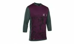 Maillot Manches 3/4 Ion Scrub AMP Violet-Vert 2019