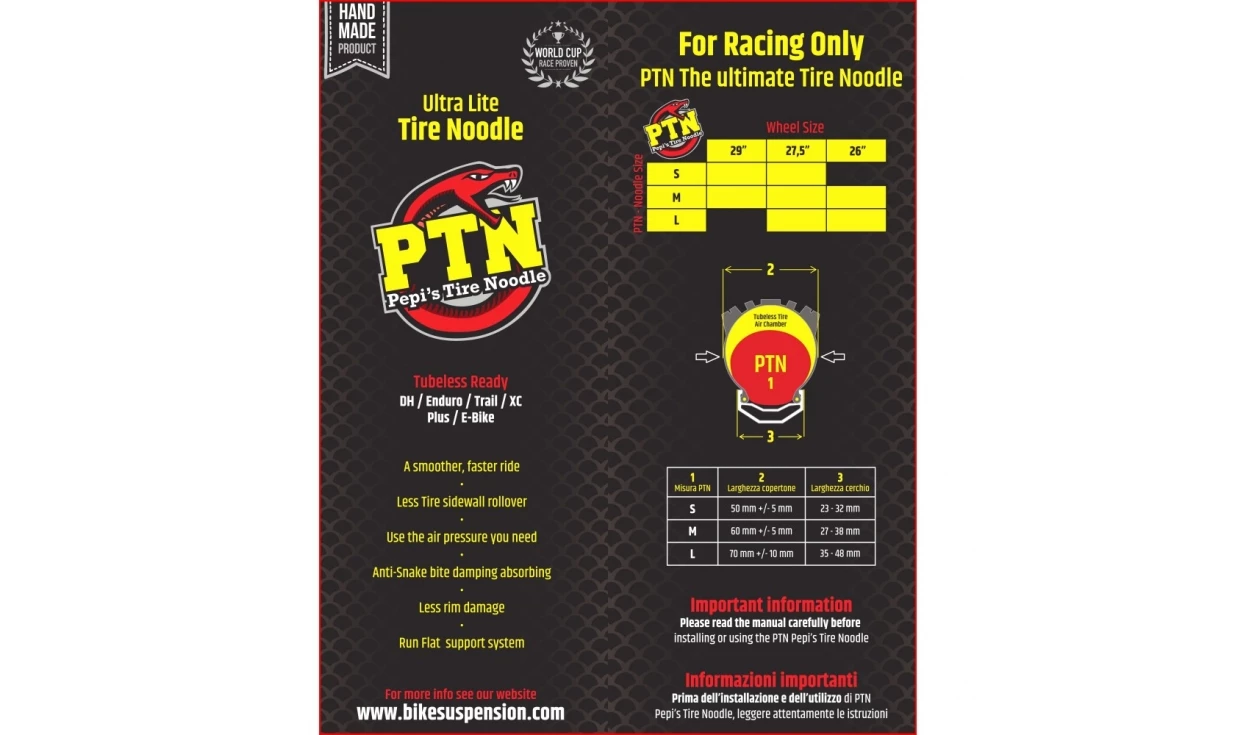 Système De Suspension Interne Pour Pneu VTT Pepi's Tire Noodle (la Paire) 4 Système De Suspension Interne Pour Pneu VTT Pepi's Tire Noodle (la Paire) – Image 2