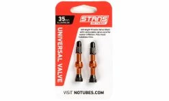 Valves Tubeless VTT Universelles Notubes 35 Mm (la Paire) -Vélo Boutique de vente valve universelle notube alliage 35mm orange 1235x735
