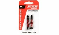 Valves Tubeless VTT Universelles Notubes 35 Mm (la Paire) -Vélo Boutique de vente valve universelle notube alliage 35mm rouge 1235x735